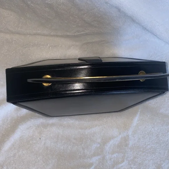 🔥❤️👋🏻 EUC Coblentz Original 1950s Vintage Black Structured Handbag 👋🏻❤️🔥 - Picture 3 of 16